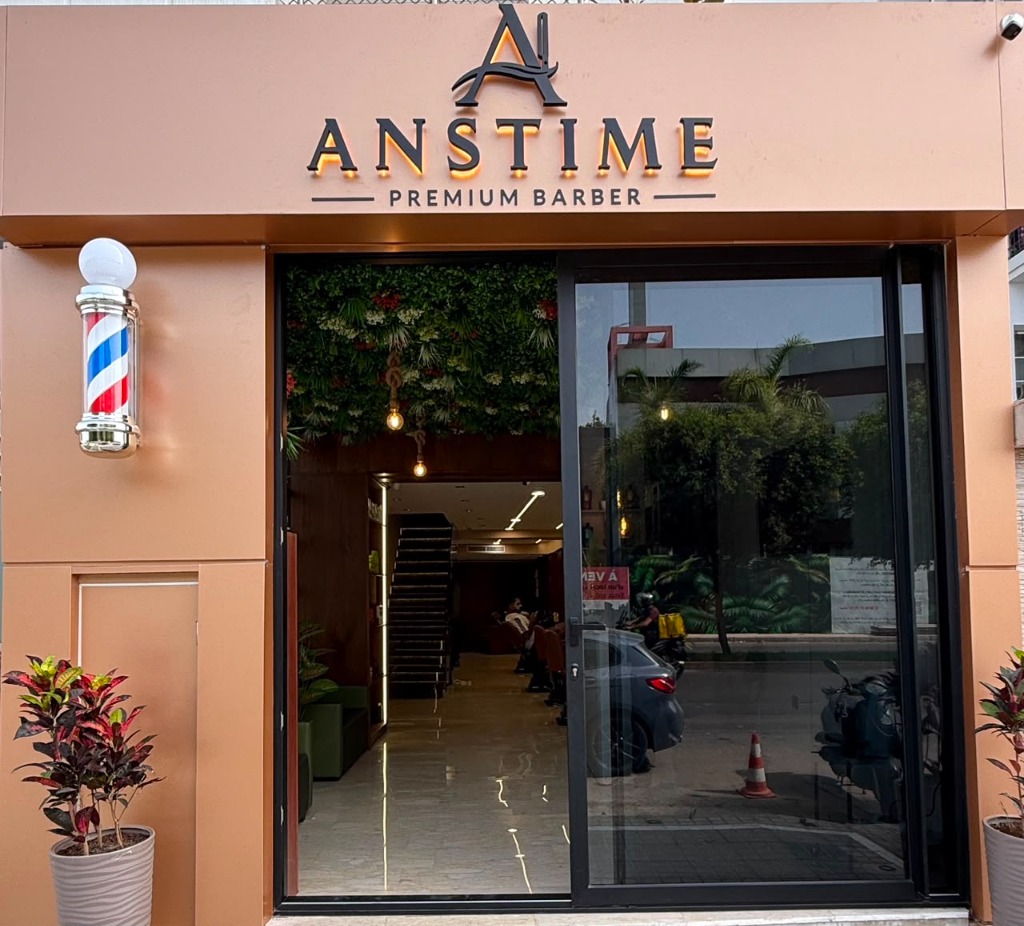 Façade officielle ANSTIME Premium Barber, 247 Bd de Fès, Casablanca